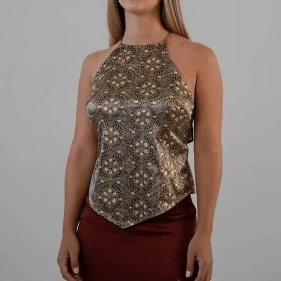 Free People Silk Tie Back Top - Picture 5 of 6